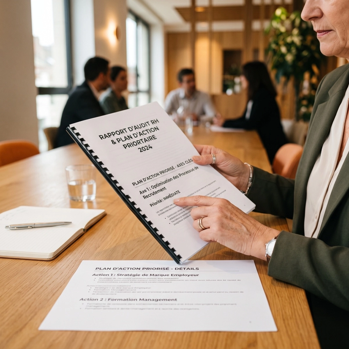 Rapport d’audit RH et plan d’action priorisé remis au dirigeant