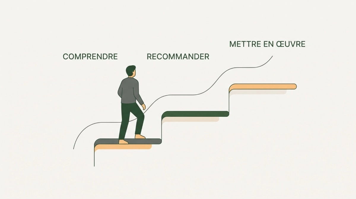 Méthode de conseil RH en trois étapes vers la mise en œuvre