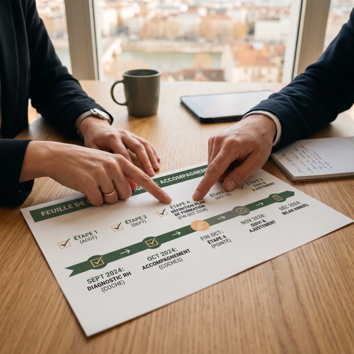 Feuille de route jalonnée d’une mission de DRH de transition